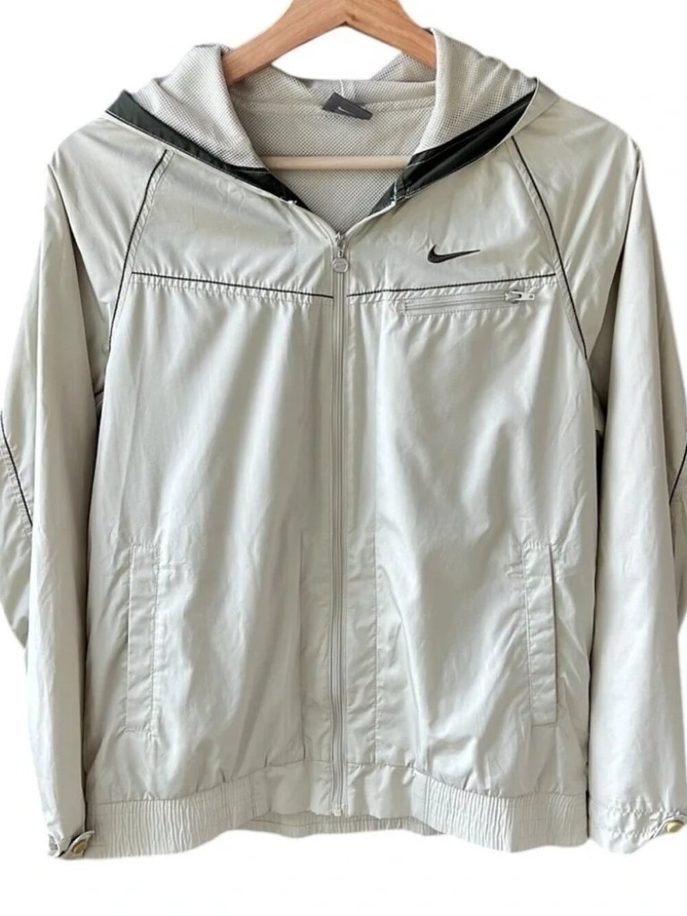 Nike Women’s Minimalist Beige Track Suit Jacket (S) & Pants (M) Set